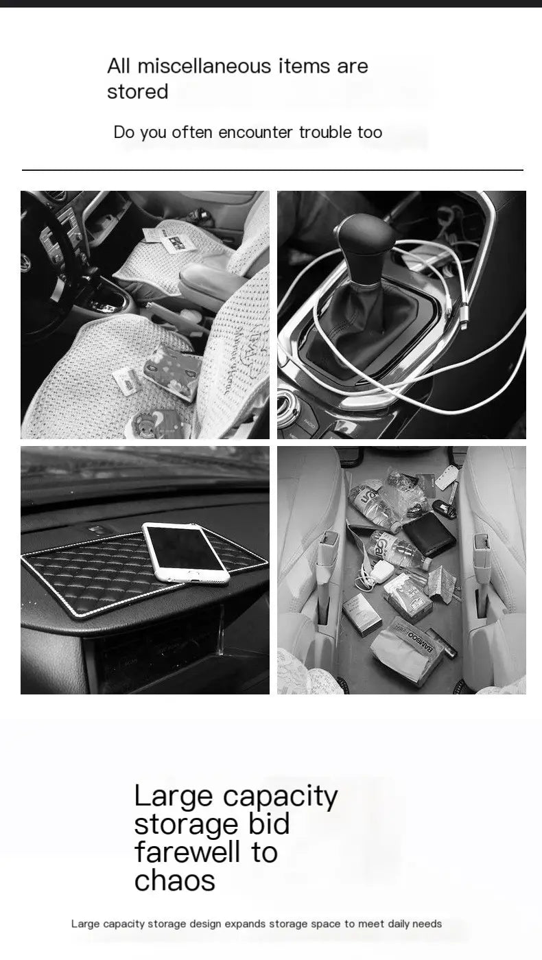 Car seat slot storage box