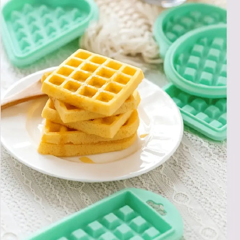 5pcs Non-Stick Silicone Waffle Mold for Baking