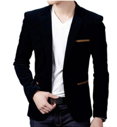 Men's Slim Fit Thick Corduroy Casual Blazer (Fall 2018)