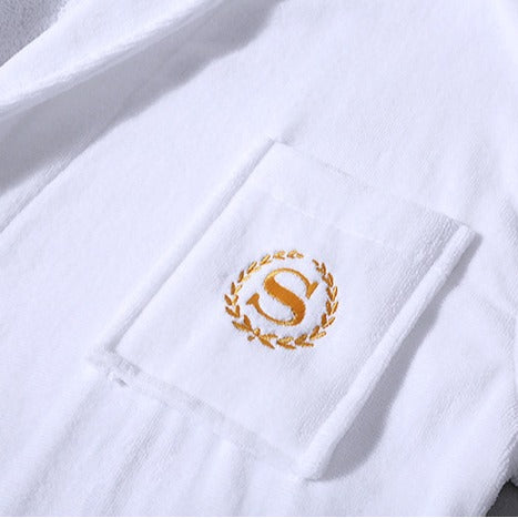 Hotel Quality Adult White Cotton Waffle Bathrobe