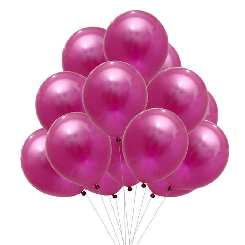 20 White and Pink Latex Balloons for Birthday Party