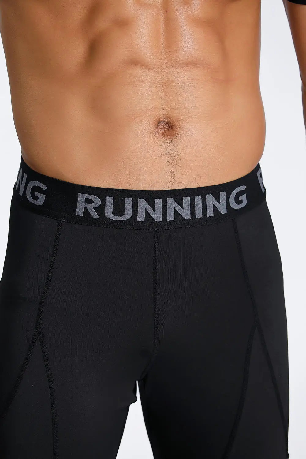 Men’s Quick-Drying Breathable Cropped Tights in Milk Silk