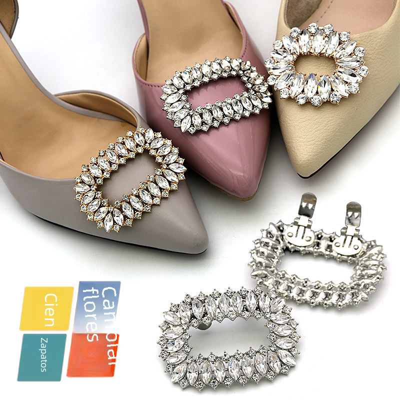 Crystal Rhinestone Removable Shoe Buckle Accessories