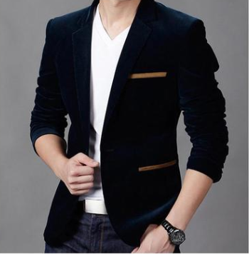 Men's Slim Fit Thick Corduroy Casual Blazer (Fall 2018)