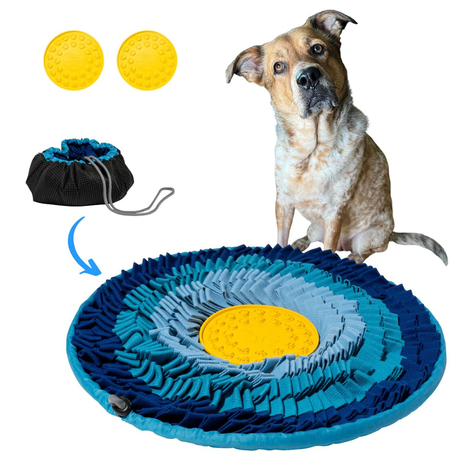 Simply Stellar Snuffle Mat for Dogs Lick Mat for Dogs 2 in 1 Dog Sniffing Mat and Lick Mat Combo Pet Enrichment Toy Puzzle Slow Feeder Portable Non-Slip