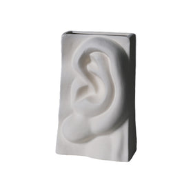 Abstract Face Vase with Flower Insert - Ceramic Decor