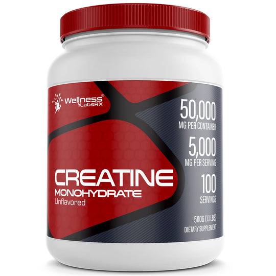 Creatine Monohydrate Powder - 5000mg (1.1Lbs) 100 Servings Micronized Creatine Powder for Men Workout Supplement for Muscle Growth and Recovery Enhanced Performance and Energy - Keto Friendly