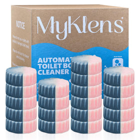 MyKlens Toilet Bowl Cleaner Tablets Automatic Toilet Bowl Cleaners Long-Lasting Toilet Tabs Drop in Tank for Deodorizing & Descaling Blue & Pink 20 Packs