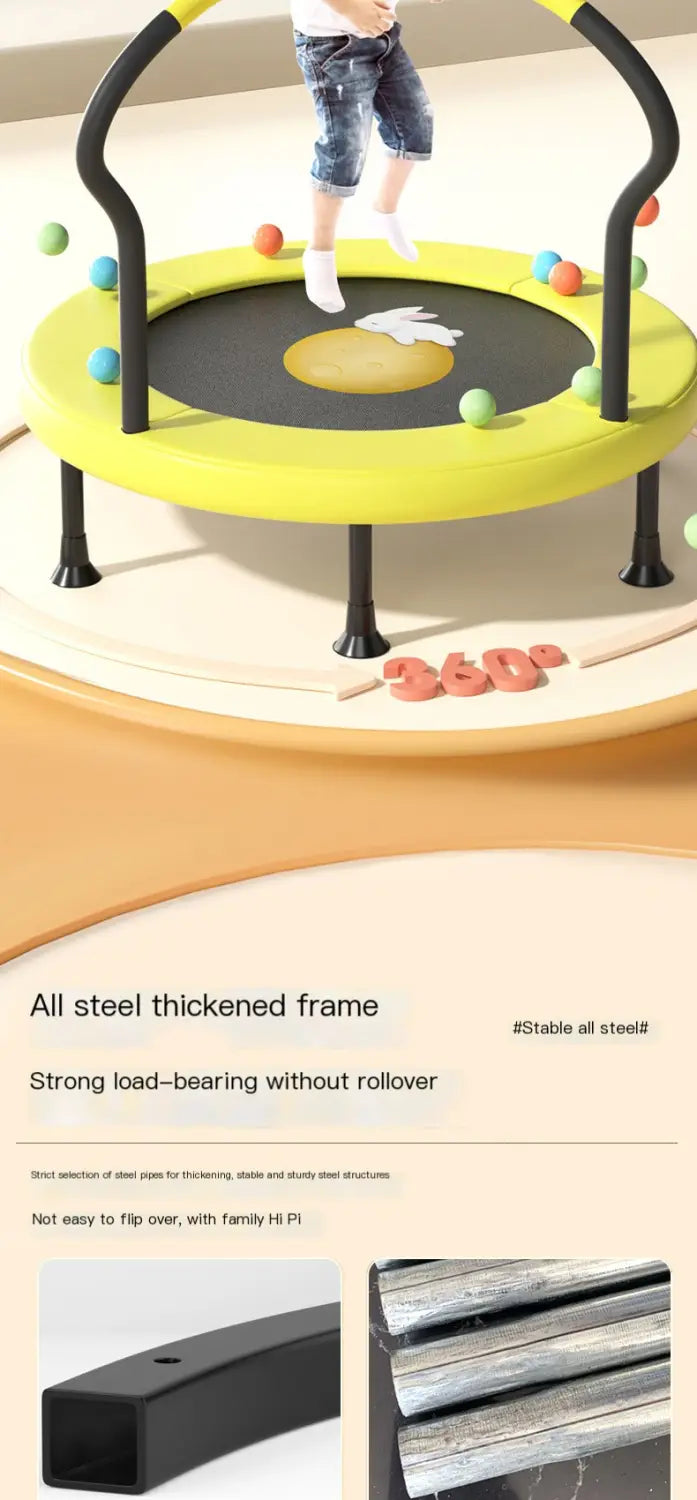 Indoor Trampoline for Kids with Safety Net and Adults