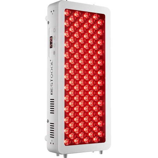 Bestqool Red Light Therapy Device for Body Skin. Near Infrared Light Therapy 100 Clinical Grade Dual Chip LEDs 660nm 850nm High Power Red Light Panel for Pain Relief Anti-Aging. 170W.