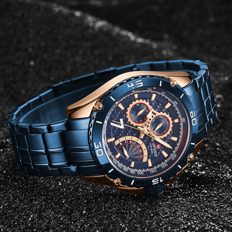 NAVIFORCE Men's Luxury Military Quartz Watch (3ATM)
