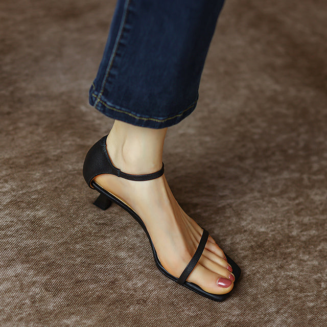 Summer Women’s Sexy Square Head High Heel Sandals