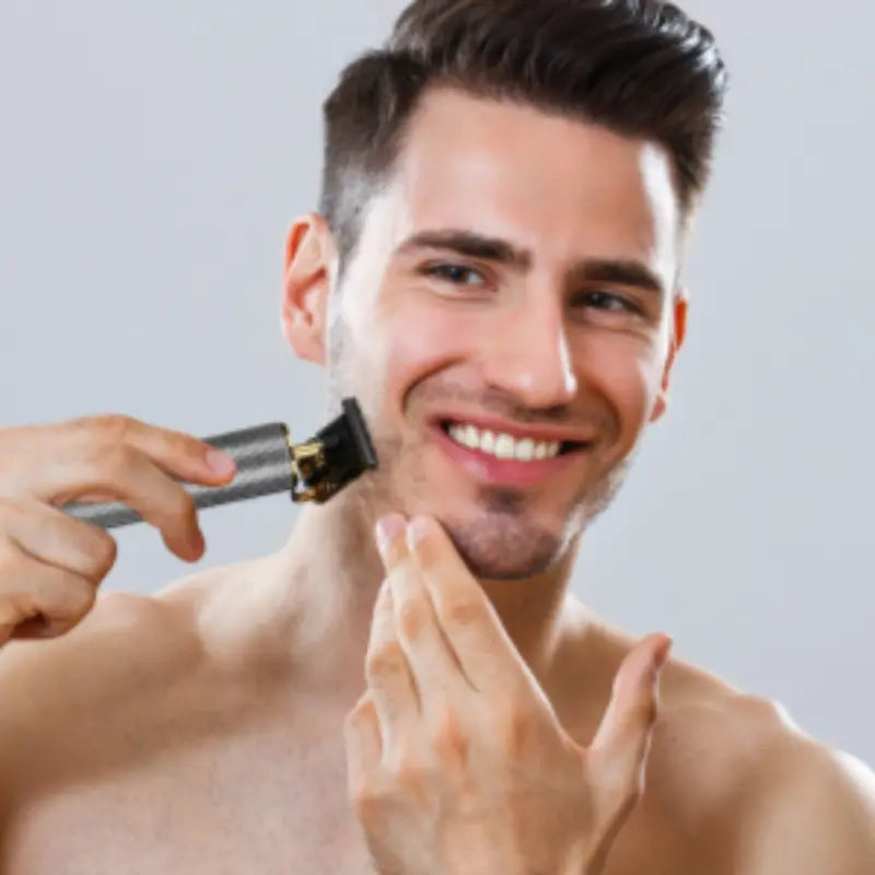 Professional Men's Hair Clipper Kit with Metal Trimmer