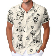 HUNTFAMI Summer Beach Hawaiian Shirts for Men - Casual Button Down Short Sleeve Floral Tropical Vacation Shirts