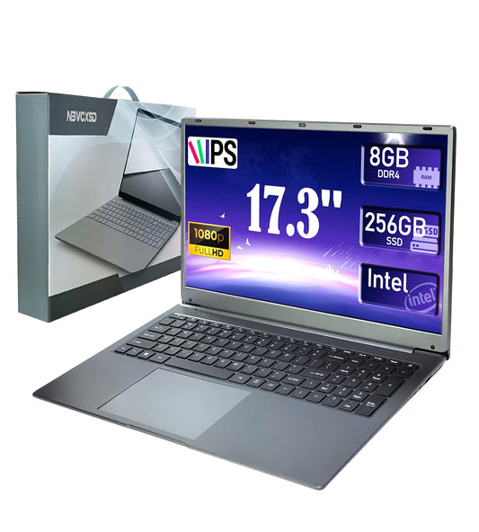 NBVCXSD Laptop Computer 17 Inch Laptop Win 11 8GB RAM 256GB SSD Celeron Quad-Core Processor(Up to 2.9GHz) IPS Full HD Display with Type-C Wi-Fi USB3.0 - Joomcy