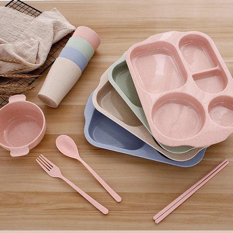 Wheat Dinnerware Set for Kids - Plates and Bowls