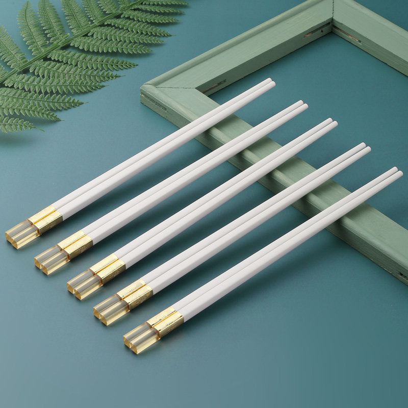 Amber Gold High-Temperature Resistant Alloy Chopsticks