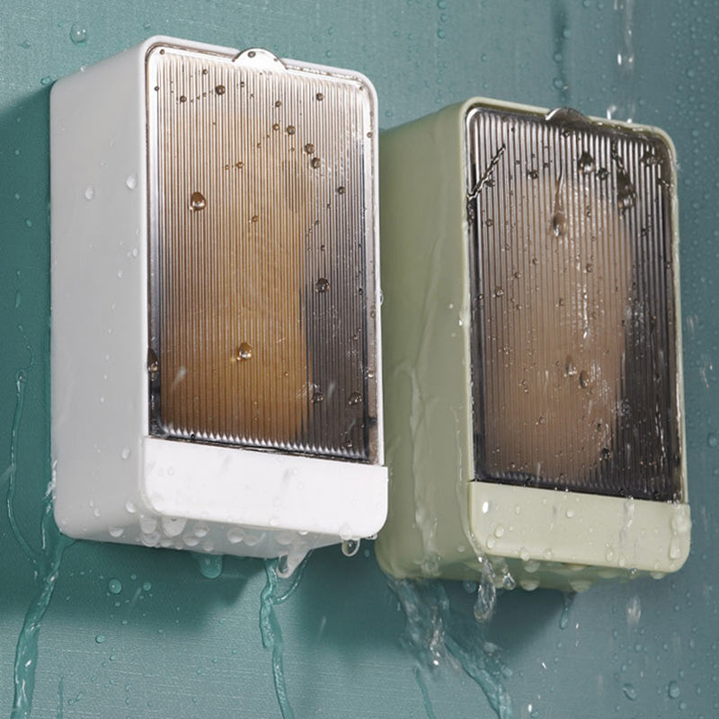 Creative Wall Mounted Soap Box with Draining Rack