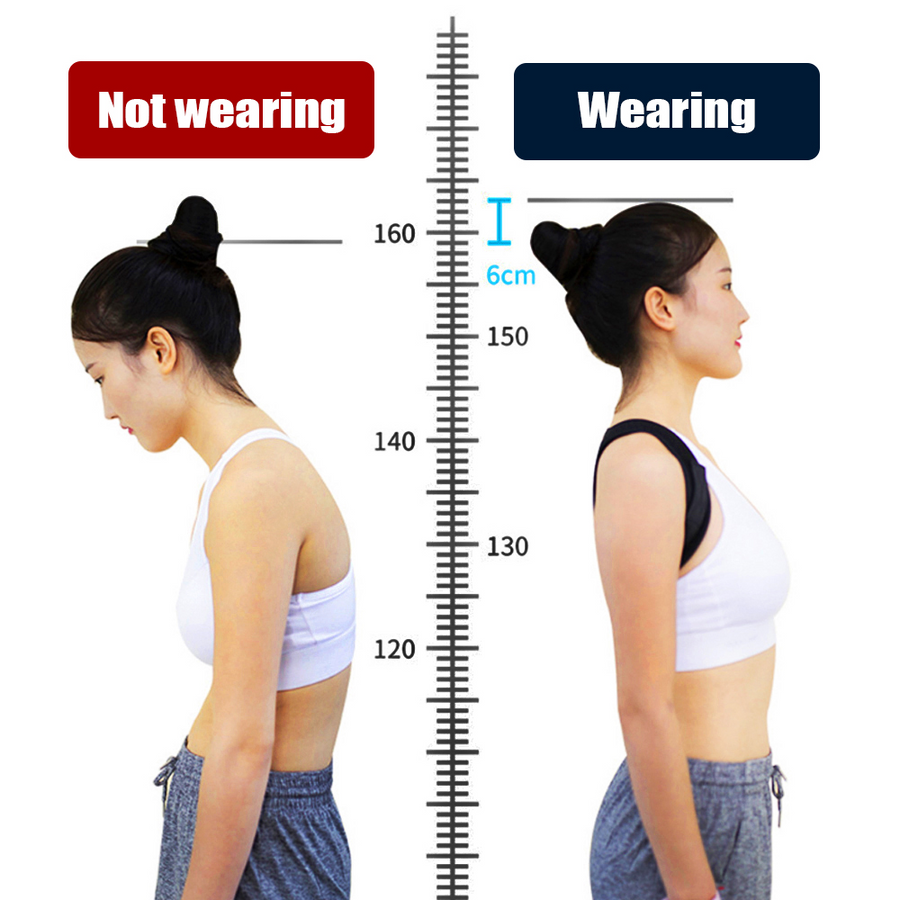 Shoulder Support Adjustable Back Pain Support Posture Corrector Brace Belt Strap