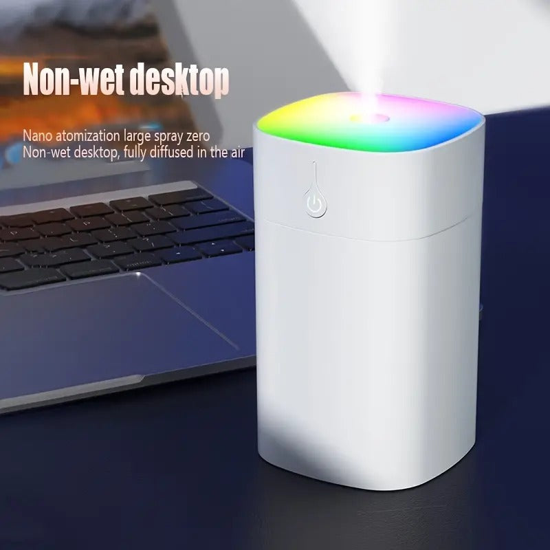 USB Small Humidifier with Aromatherapy and Colorful Light