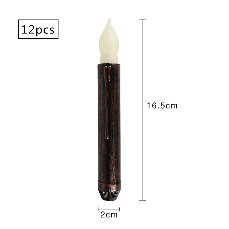 Black Long Candle with Shell for Home Decor