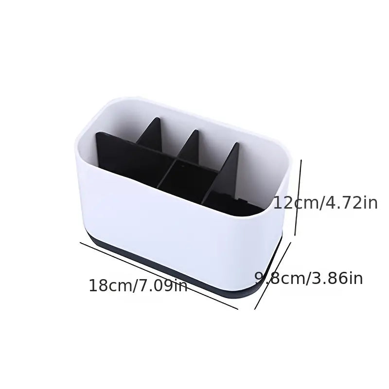 Multi-Functional Toothbrush Holder and Storage Rack