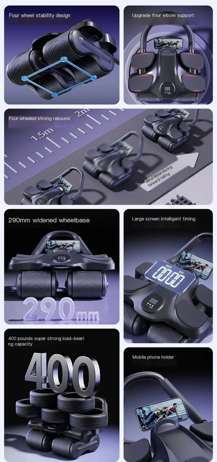 Four-Wheel Ab Roller Features