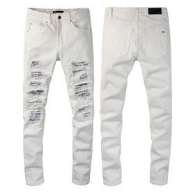 NEW US AMIRI Distressed Wash Paint Slim Fit Jeans