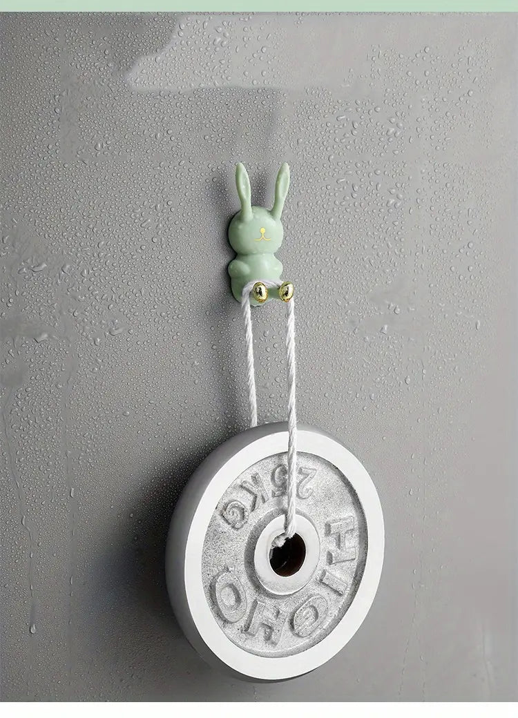 Cute Rabbit Bathroom Toothbrush Holder and Hook Storage