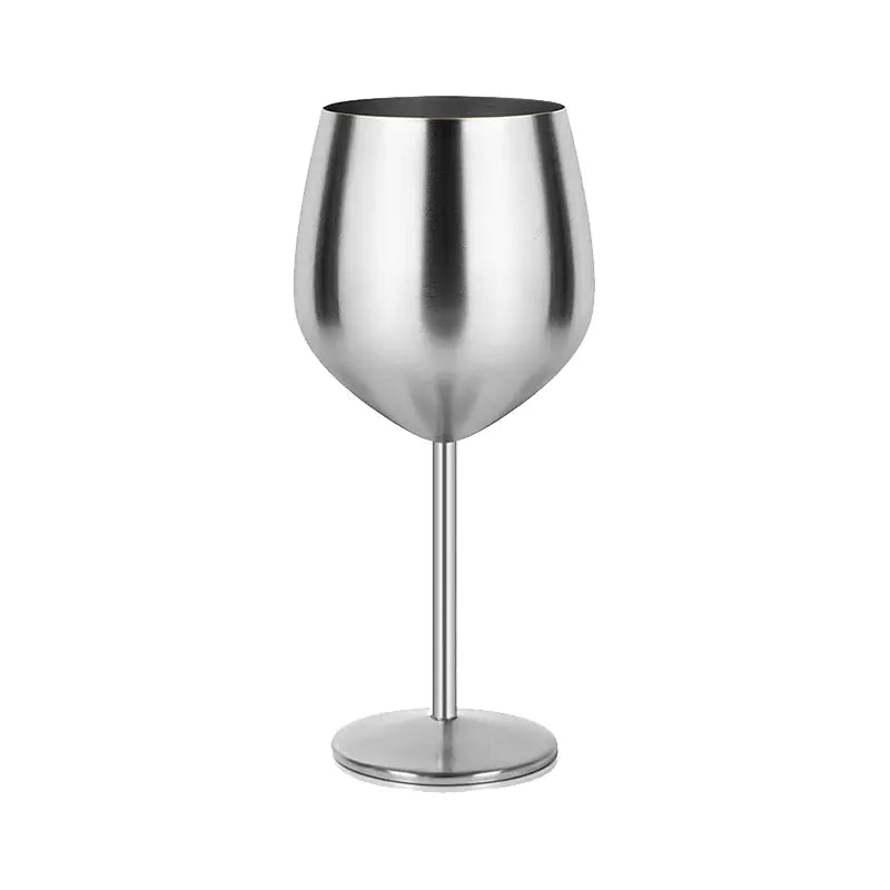 European 304 Single Layer Stainless Steel Wine Glass