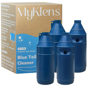 MyKlens Toilet Bowl Cleaners Bottle Automatic Toilet Bowl Cleaner Tablets in Bottle Easy to Use Long-Lasting Effect Toilet Cleaners Drop in Tank Blue 4 Bottles
