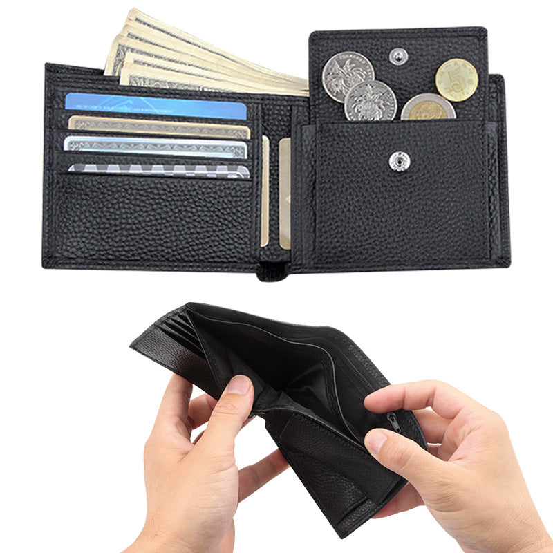 Men's RFID Wallet - Anti-Theft Coin Purse, Large Capacity