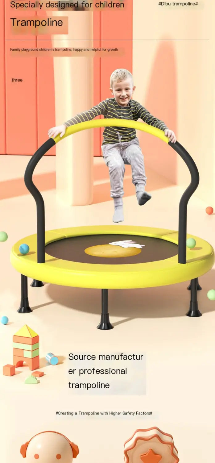 Indoor Trampoline for Kids with Safety Net and Adults