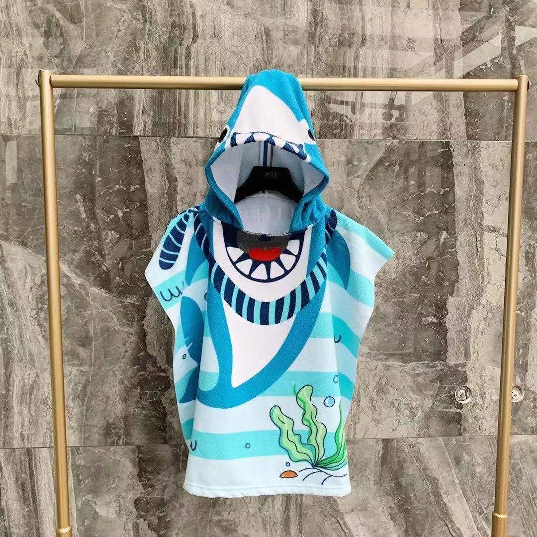 Children's Hooded Bathrobe with Soft, Absorbent Towel