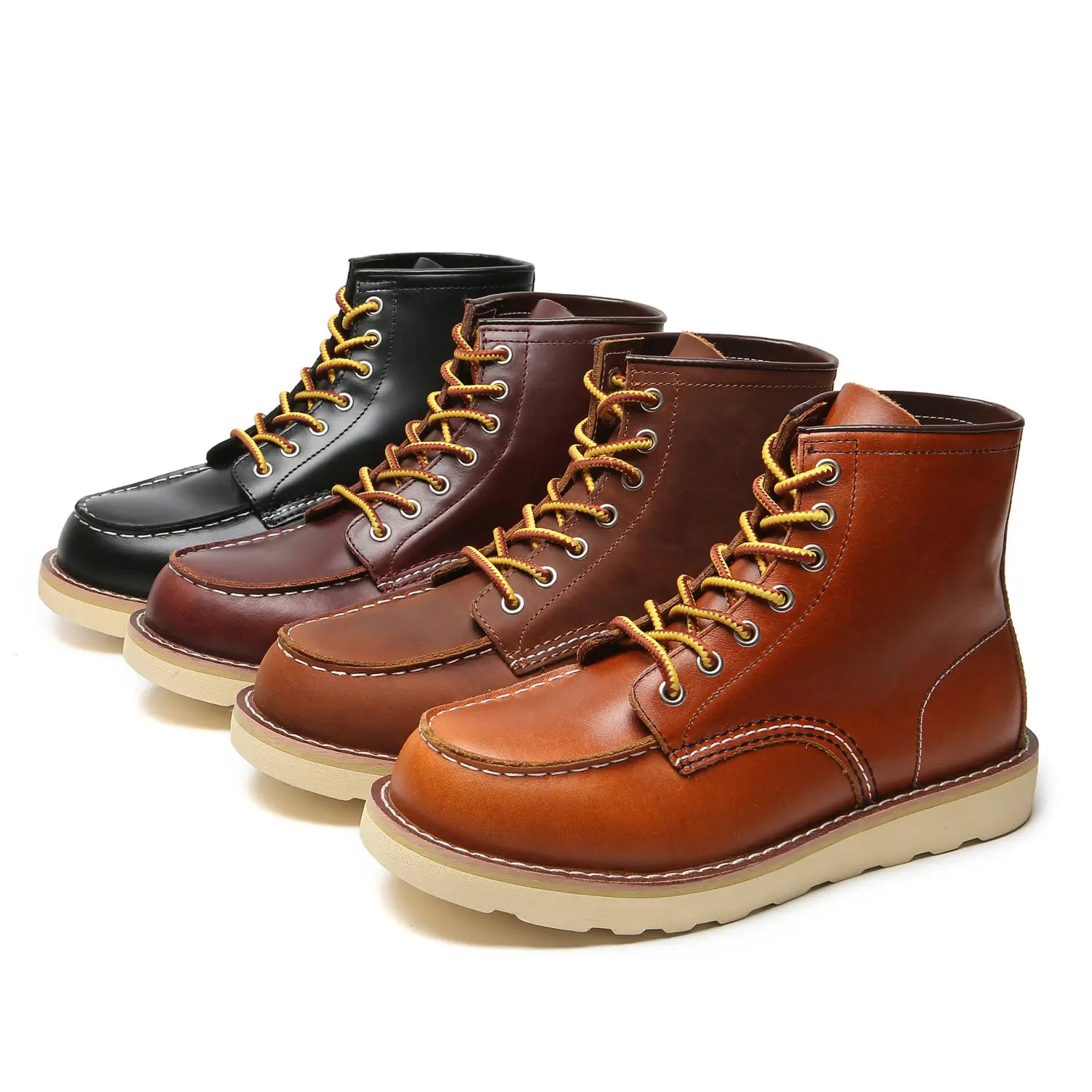 Men’s Retro Slip-On Flat Martin Workwear Boots