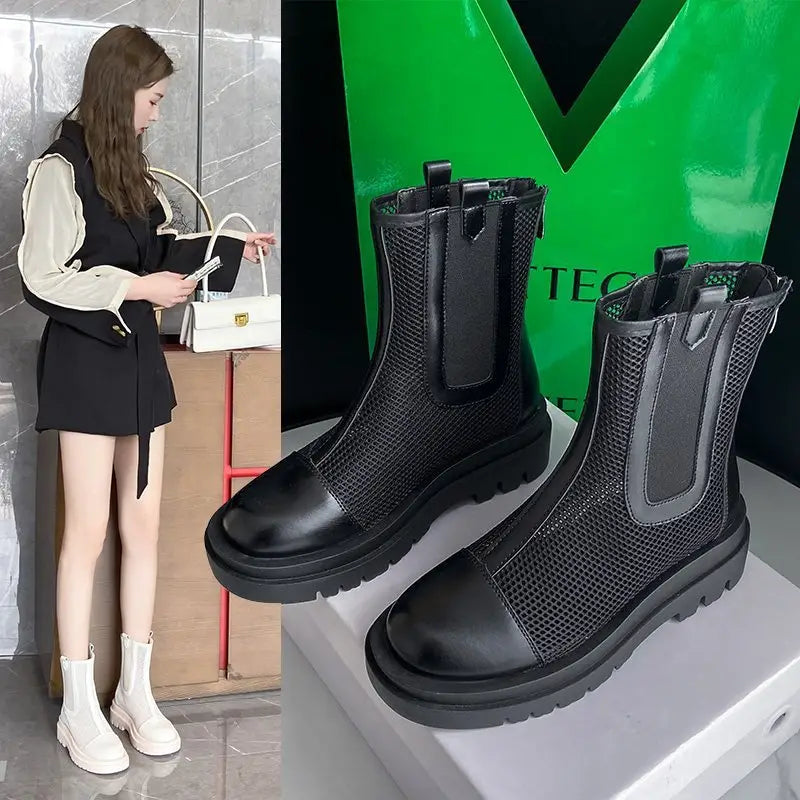 Women’s Summer Martin Round Toe Short Boots