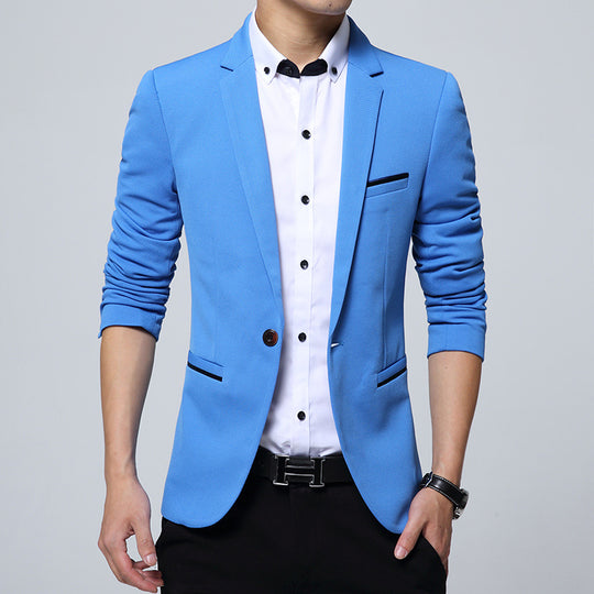 Men's Stylish Slim Fit Business Casual Blazer Jacket