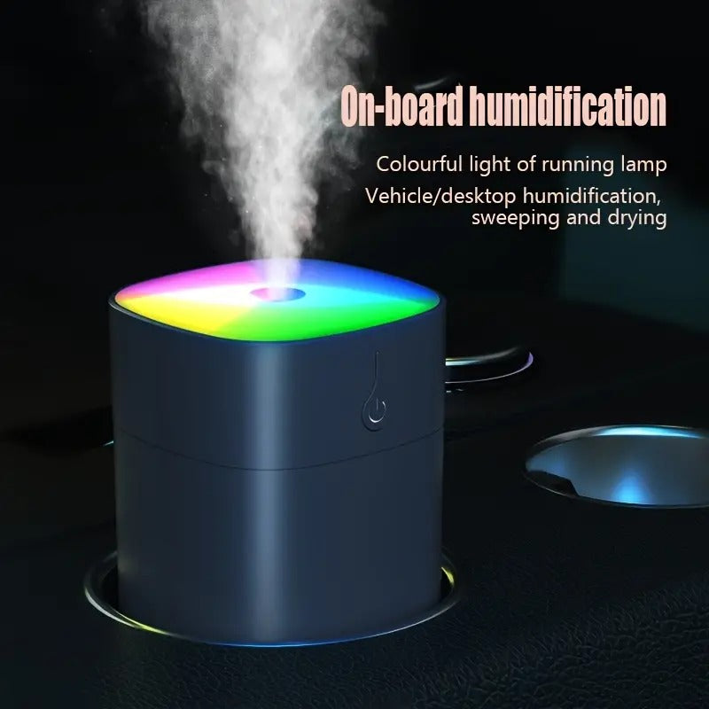 USB Small Humidifier with Aromatherapy and Colorful Light