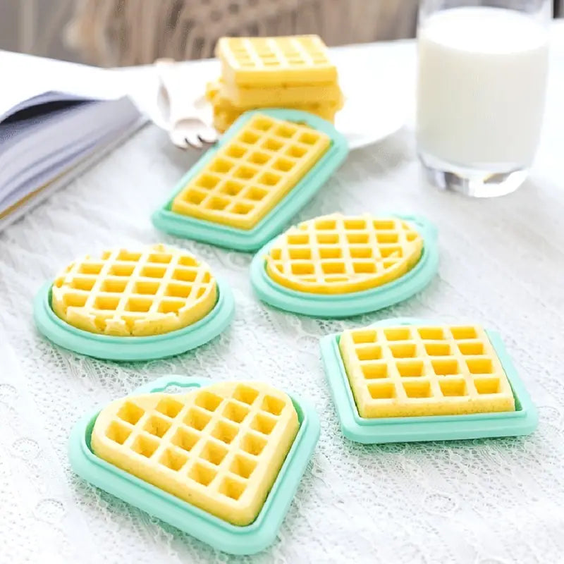 5pcs Non-Stick Silicone Waffle Mold for Baking