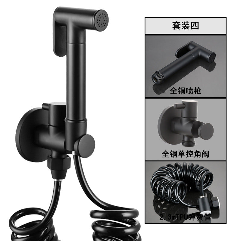 "High-Pressure Copper Toilet Bidet Sprayer Set"