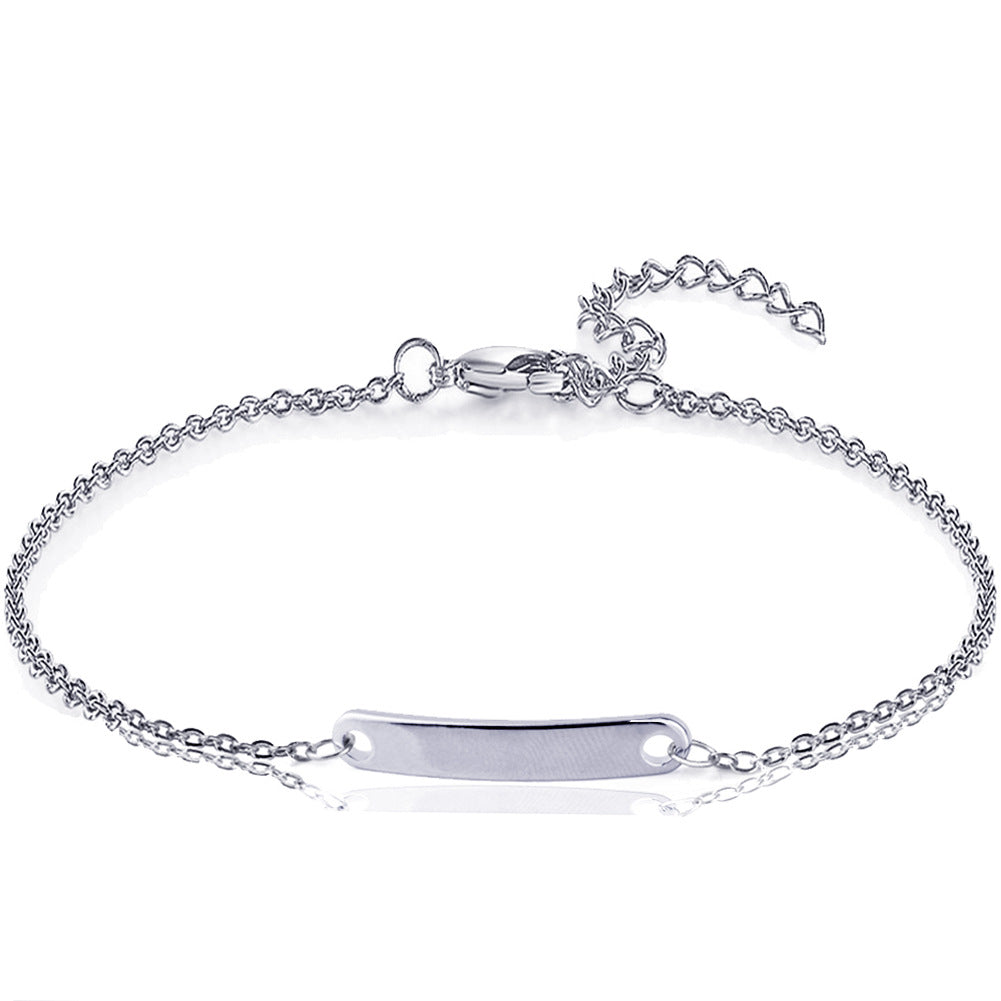 Personalized Engraved Stainless Steel Name Bracelet