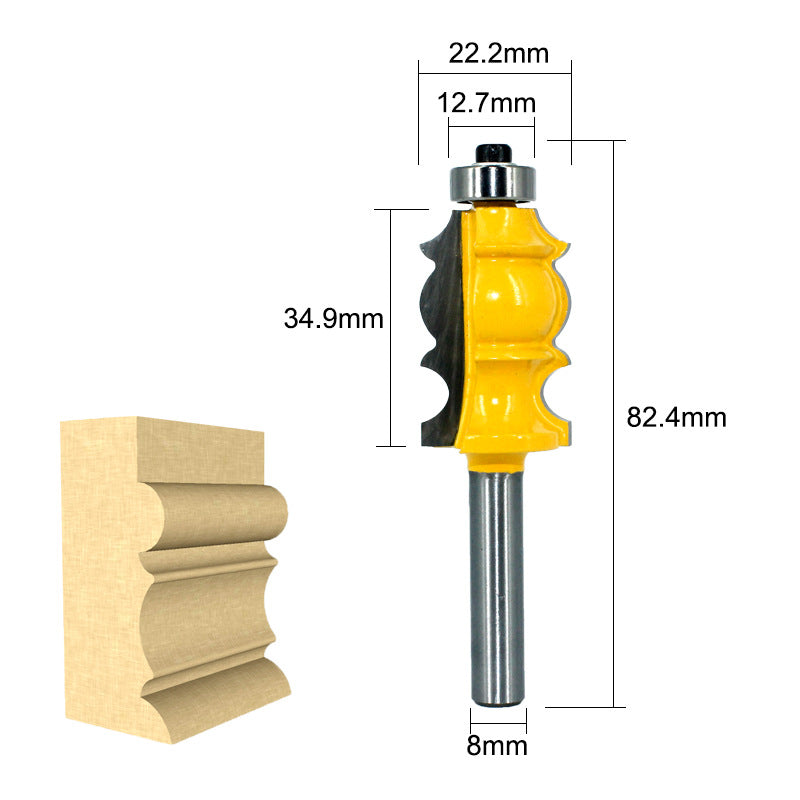 10-Piece CNC Router Bit Set with 8mm Shank