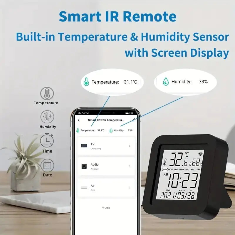 Tuya Smart WiFi Temperature and Humidity Sensor - Joomcy