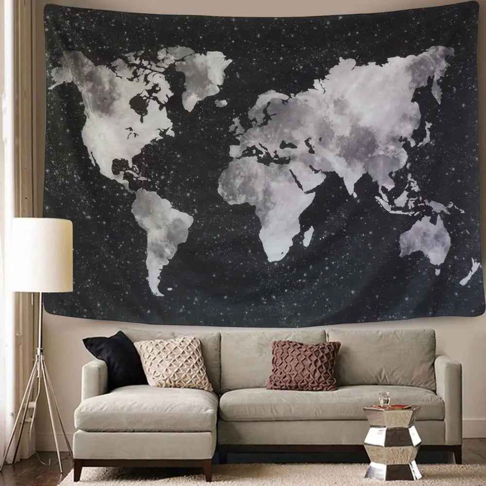 Nordic Tapestry Wall Hanging with Mandala Design