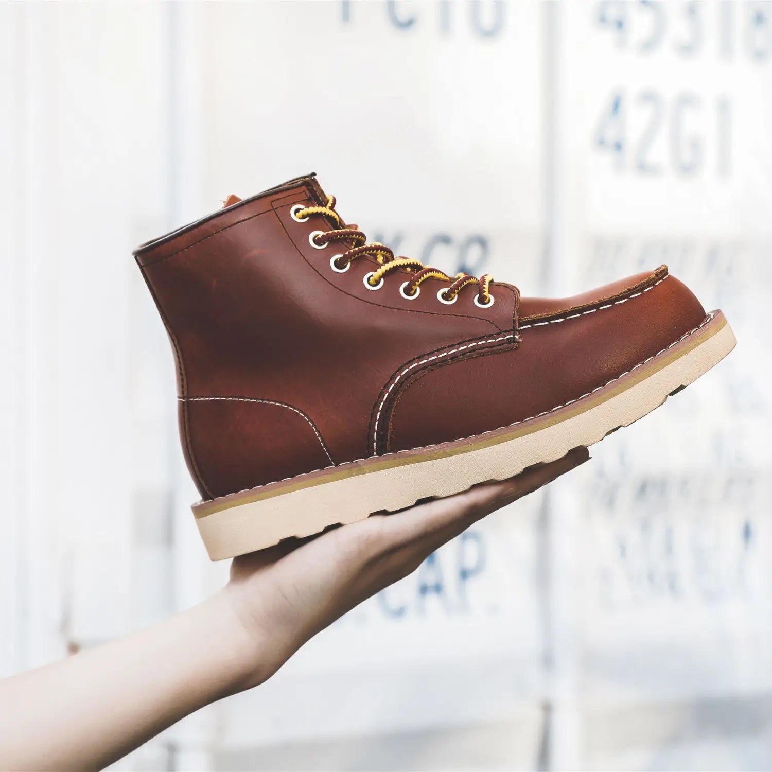 Men’s Retro Slip-On Flat Martin Workwear Boots