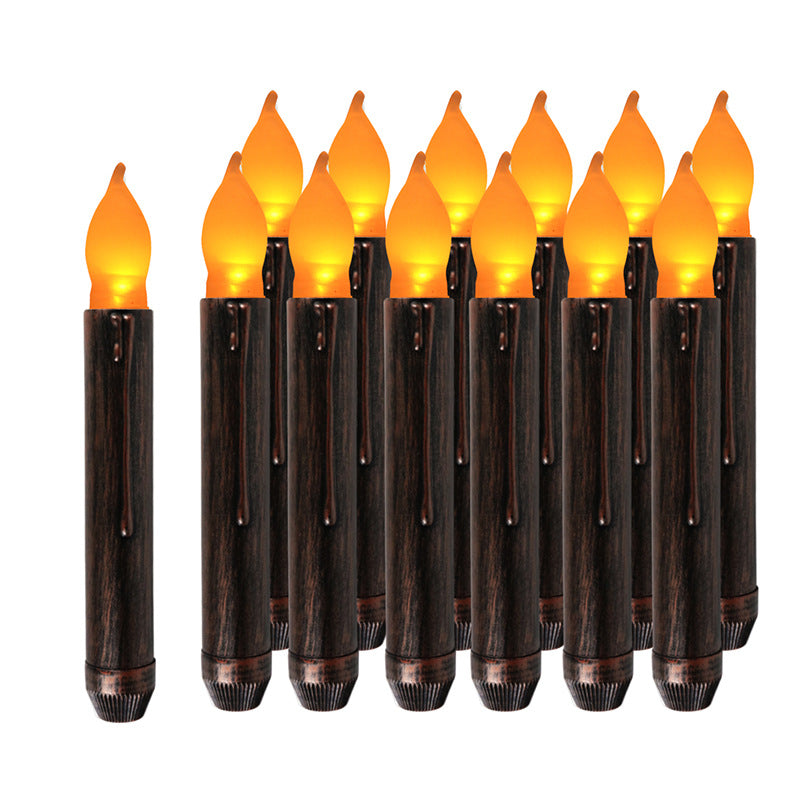 Black Long Candle with Shell for Home Decor