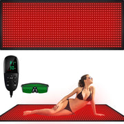 Red Light Therapy Large Mat for Whole Body Relief 71x31 Infrared Therapy Blanket 1280pcs Beads 660nm 850nm Red Infrared Therapy for Full Body Parts Relief at Once