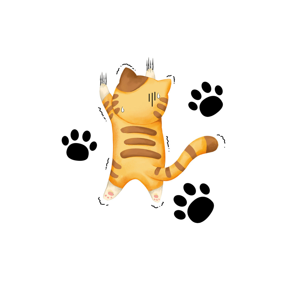 Creative Cartoon Cat Toilet Wall Sticker Decoration