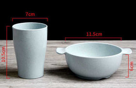 Wheat Dinnerware Set for Kids - Plates and Bowls