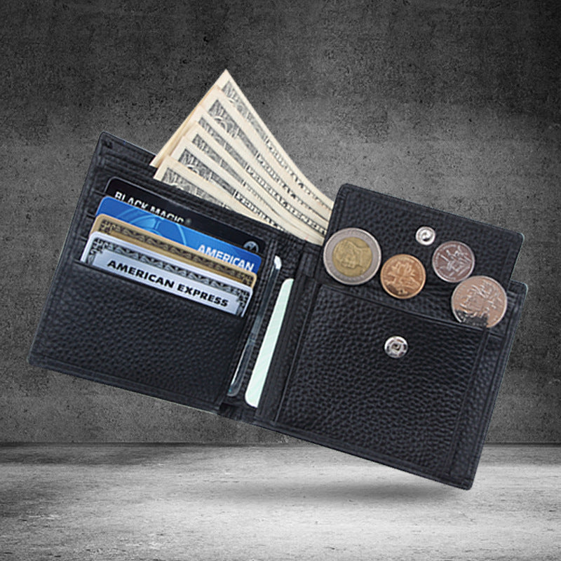 Men's RFID Wallet - Anti-Theft Coin Purse, Large Capacity
